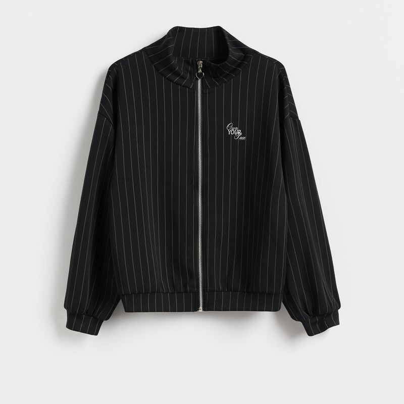 Reserved - Mikina bomber - černý