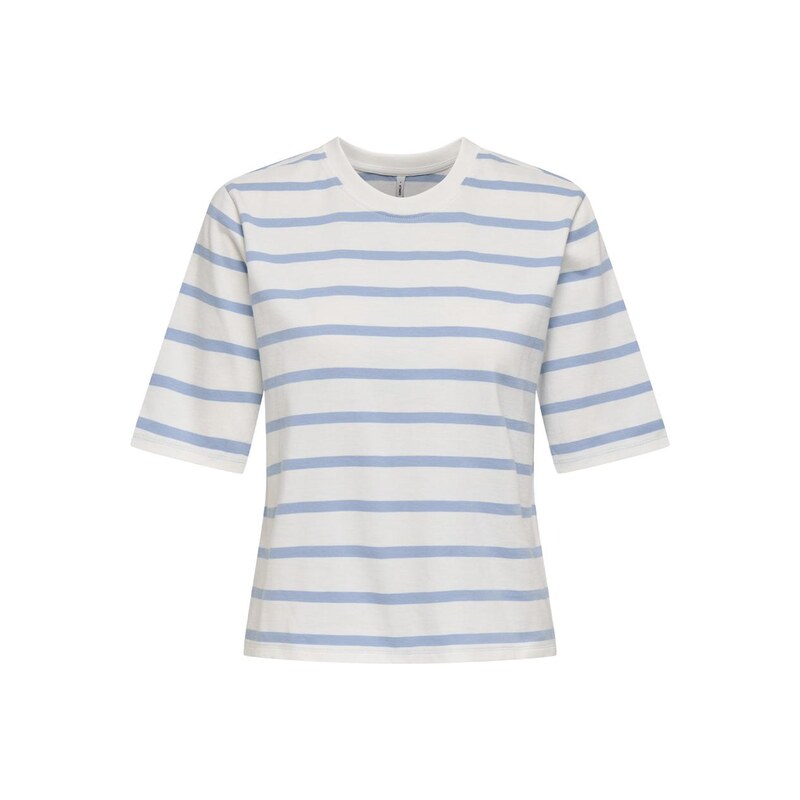 Dámské tričko s krátkým rukávem bílé / modré Only OnlSoph Stripe
