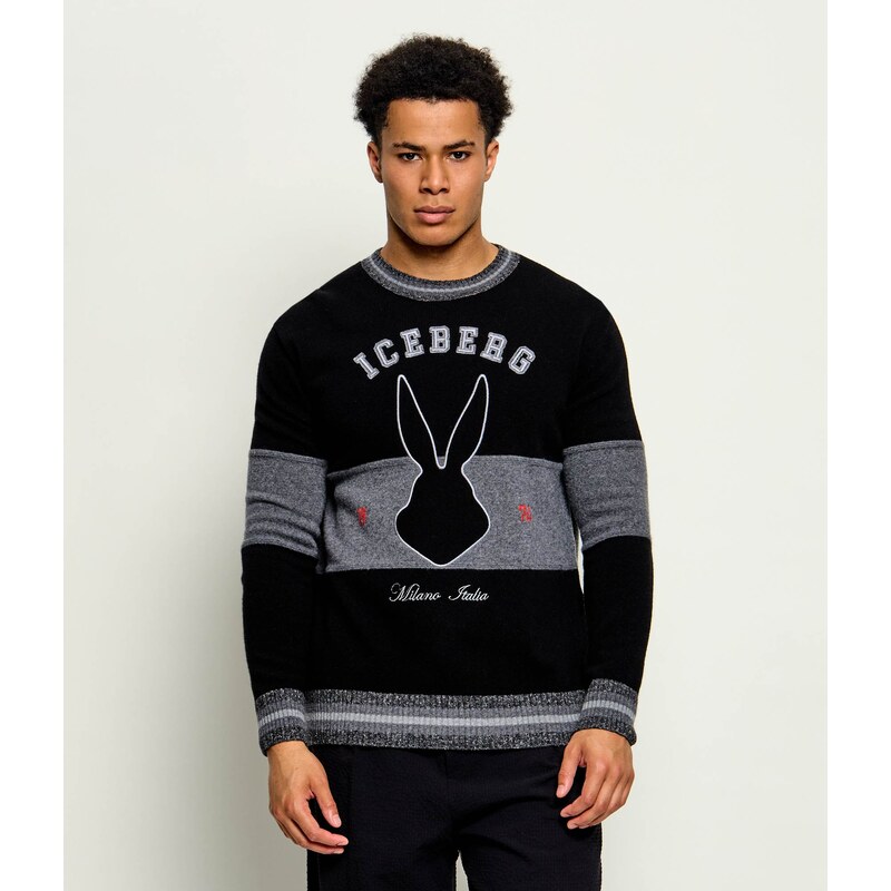 Iceberg Vlněný svetr | regular fit |s příměsí hedvábí