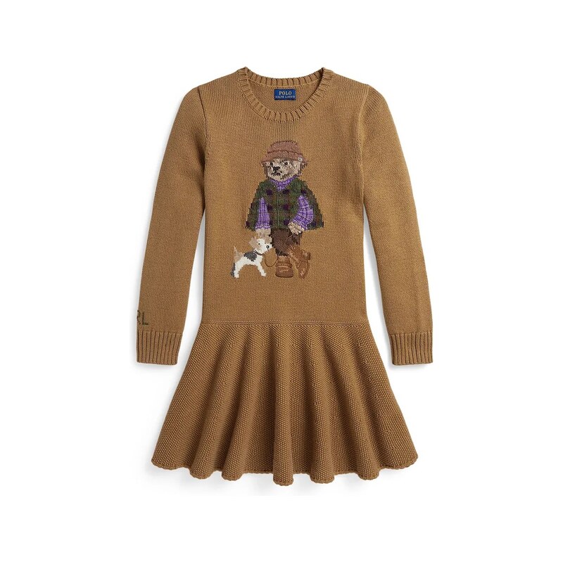 Polo Ralph Lauren rozšířené šaty s bavlnou