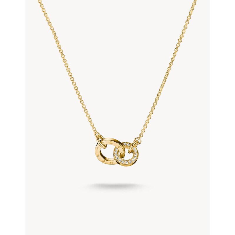 Thomas Sabo Chain together with white zirconia in yellow gold,