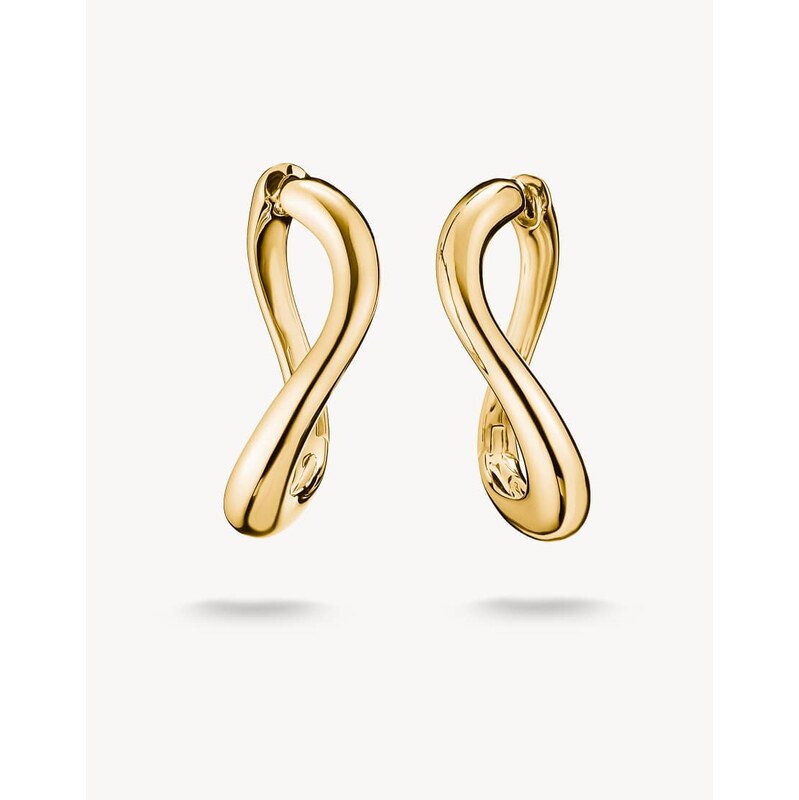 Thomas Sabo Hoop earrings wave-shaped in gold