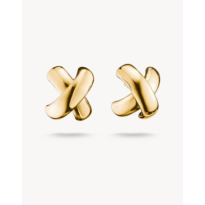 Thomas Sabo Earrings in cross shape in gold