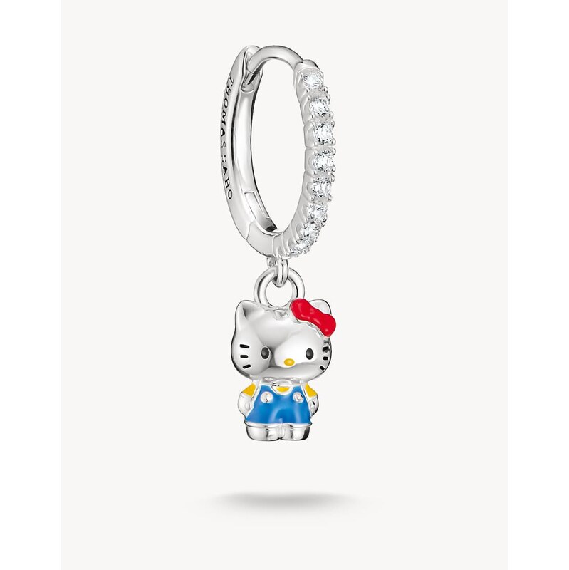 Thomas Sabo Hello kitty single hoop earring with white zirconia