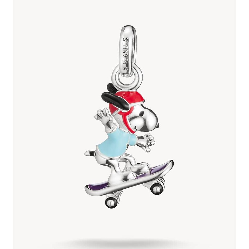 Thomas Sabo Peanuts snoopy charm on skateboard connect silver in