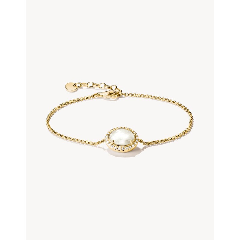 Thomas Sabo Bracelet with mother-of-pearl and white zirconia in