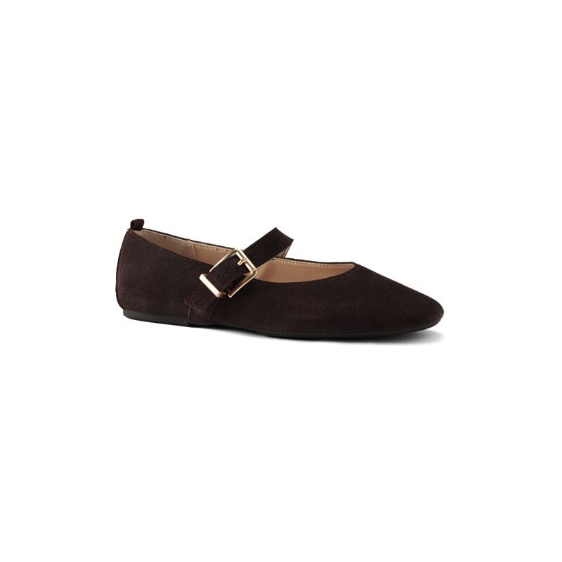 Suede Mary Jane Shoes, Women, size: 7, regular, Brown, by Lands