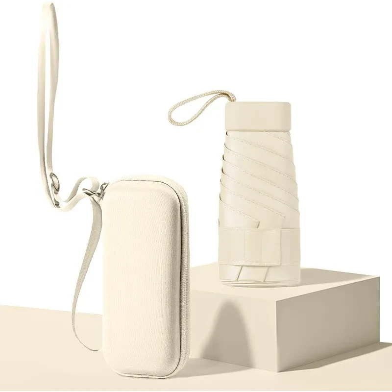Shimia Skládací mini deštník v kabelce Creamy yellow