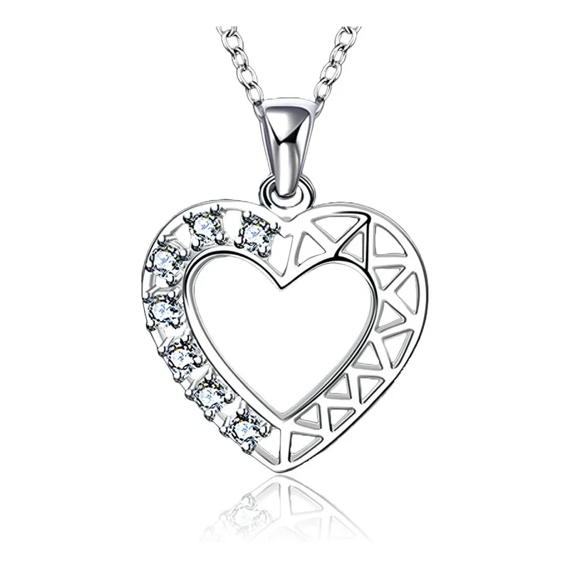 Elanis Jewel Romantický náhrdelník srdce Crystal Heart se