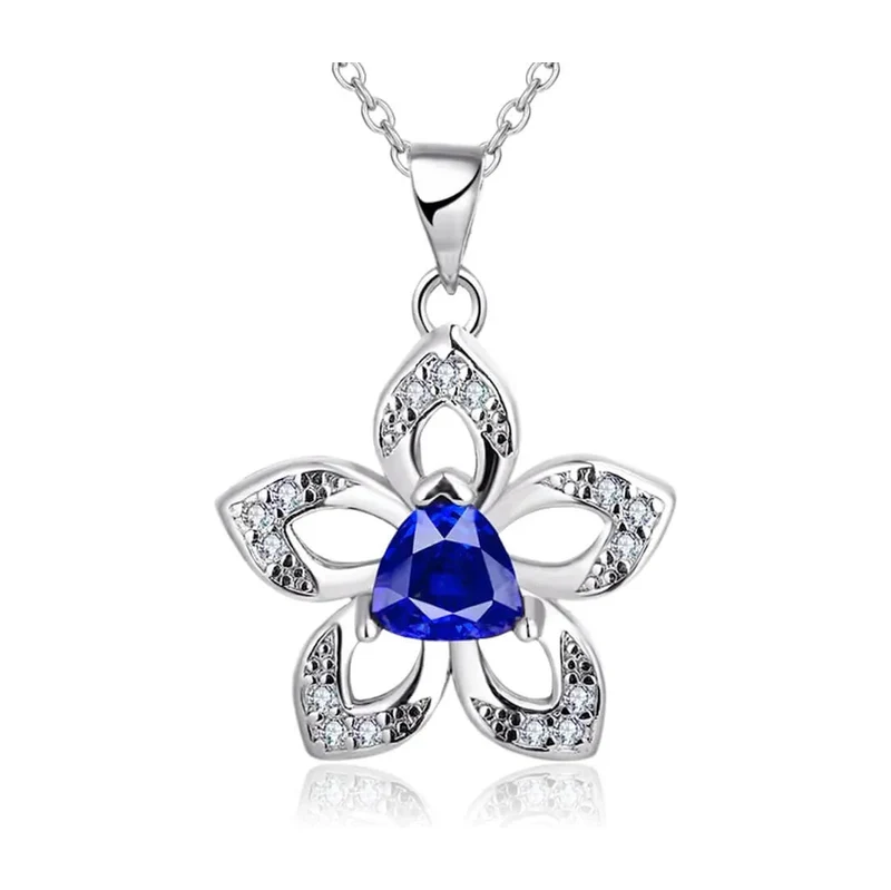 Elanis Jewel Náhrdelník Jasmine Blue se zirkony