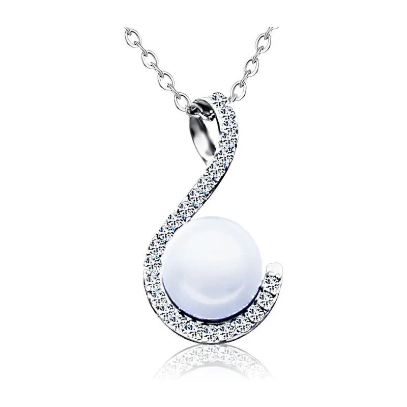 Elanis Jewel Perlový náhrdelník Pearl Wave White Pearl se