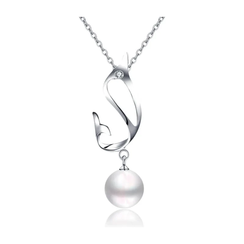 Elanis Jewel Perlový náhrdelník Pearl Dolphin White Pearl se