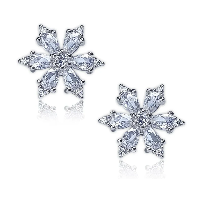 Elanis Jewel Náušnice La Diamantina Crystal Snowflake