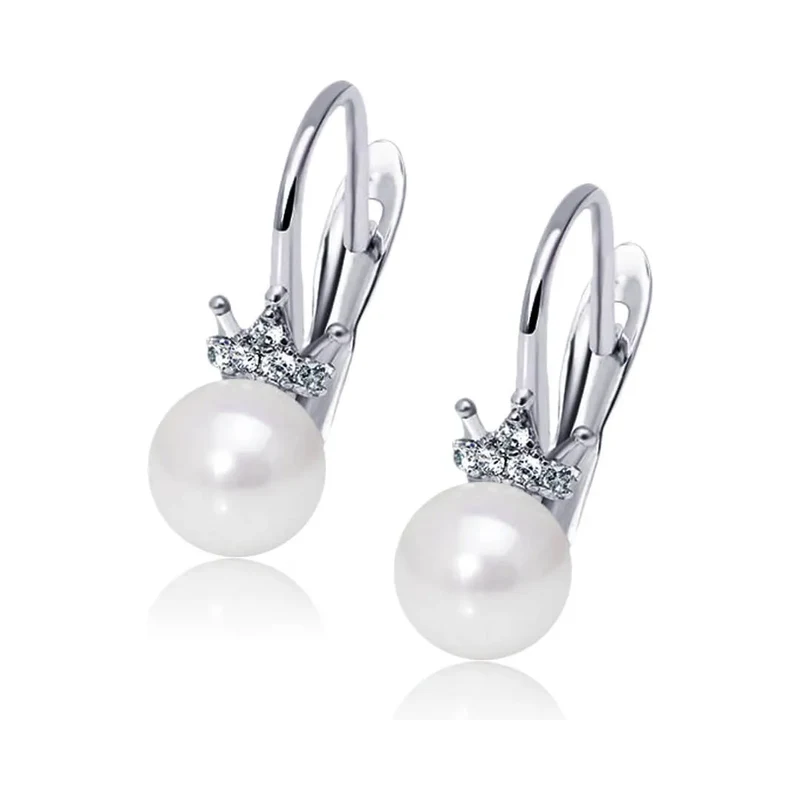 Elanis Jewel Perlové náušnice Pearl Princess White Pearl se