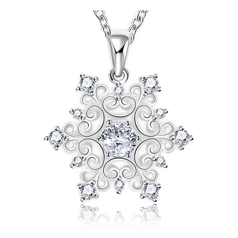 Elanis Jewel Náhrdelník Romantic Snowflake se zirkony
