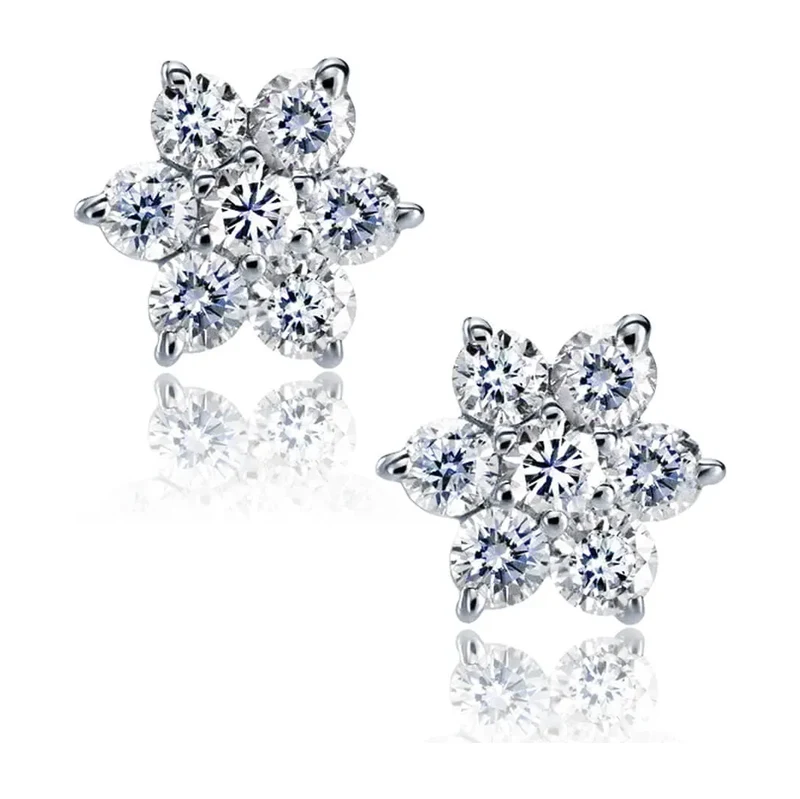 Elanis Jewel Květinové náušnice La Diamantina Iris se zirkony