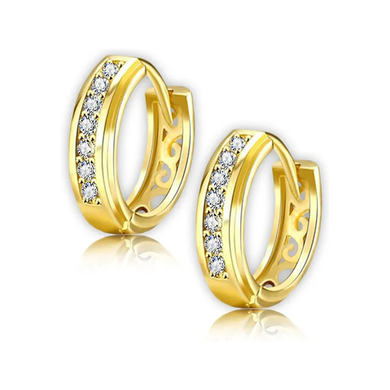 Elanis Jewel Pozlacené náušnice La Diamantina Nadia se zirkony