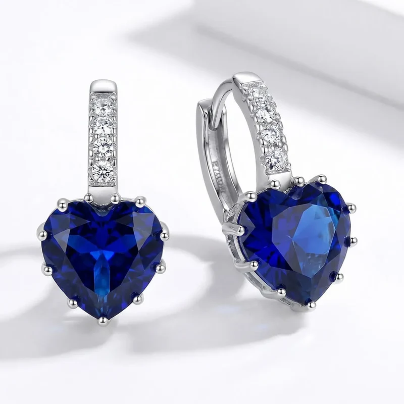 Elanis Jewel Náušnice Brillance Lovely Royal Blue s krystaly