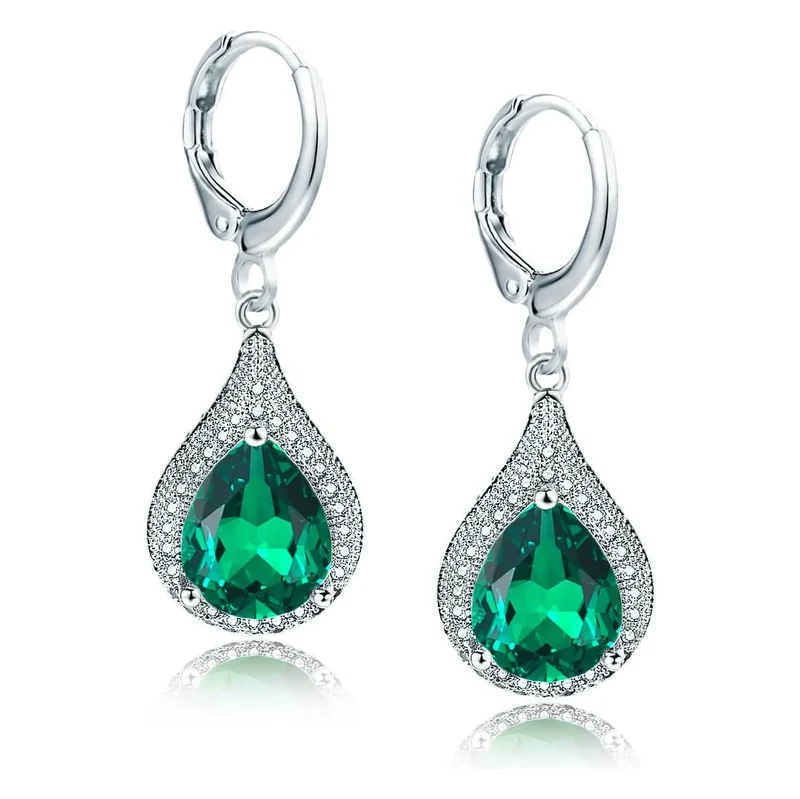 Elanis Jewel Náušnice Brillance Priscilla Smaragd Green s