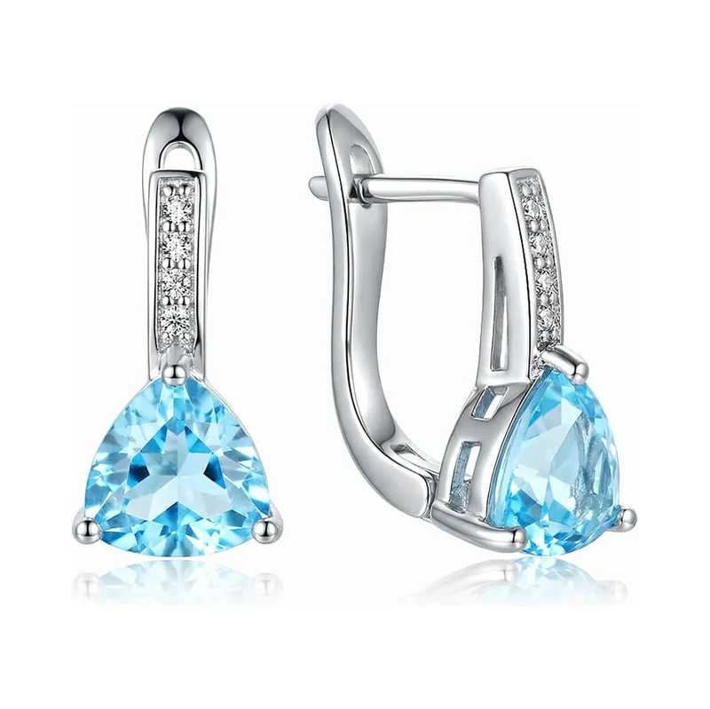 Elanis Jewel Náušnice Brillance Astrid Light Blue se zirkony