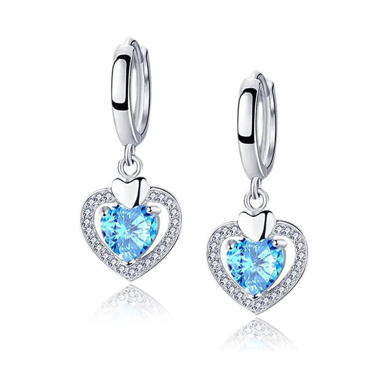 Elanis Jewel Náušnice Brillance Mylady Sea Blue s krystaly