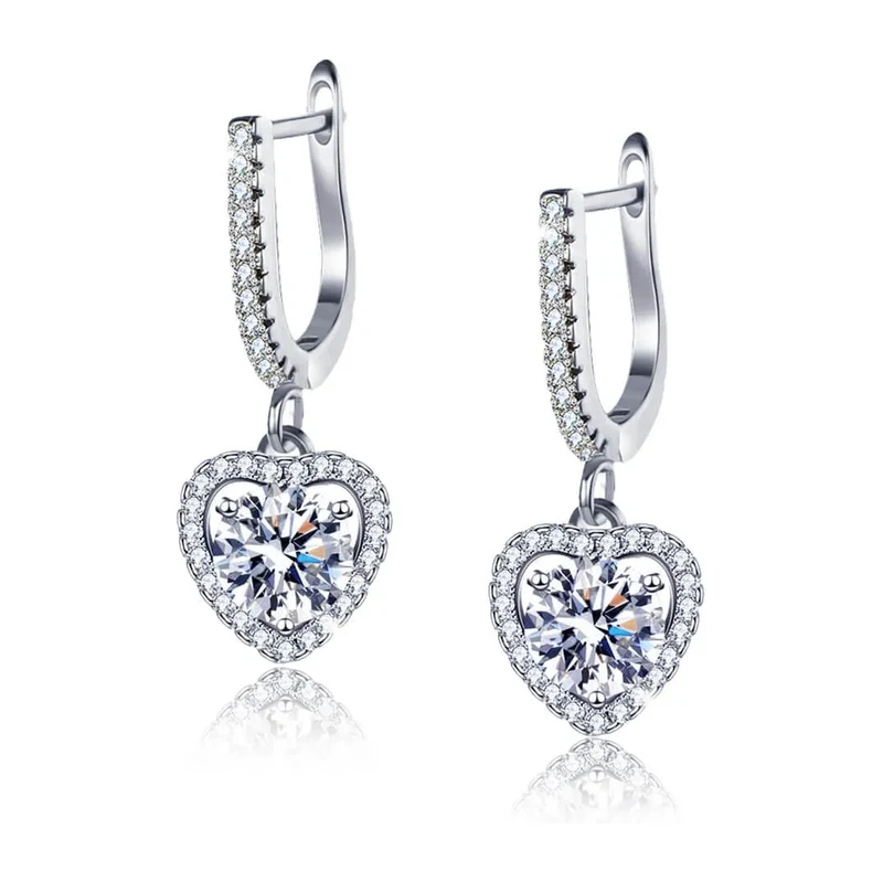 Elanis Jewel Náušnice La Diamantina Crystal Heart se zirkony