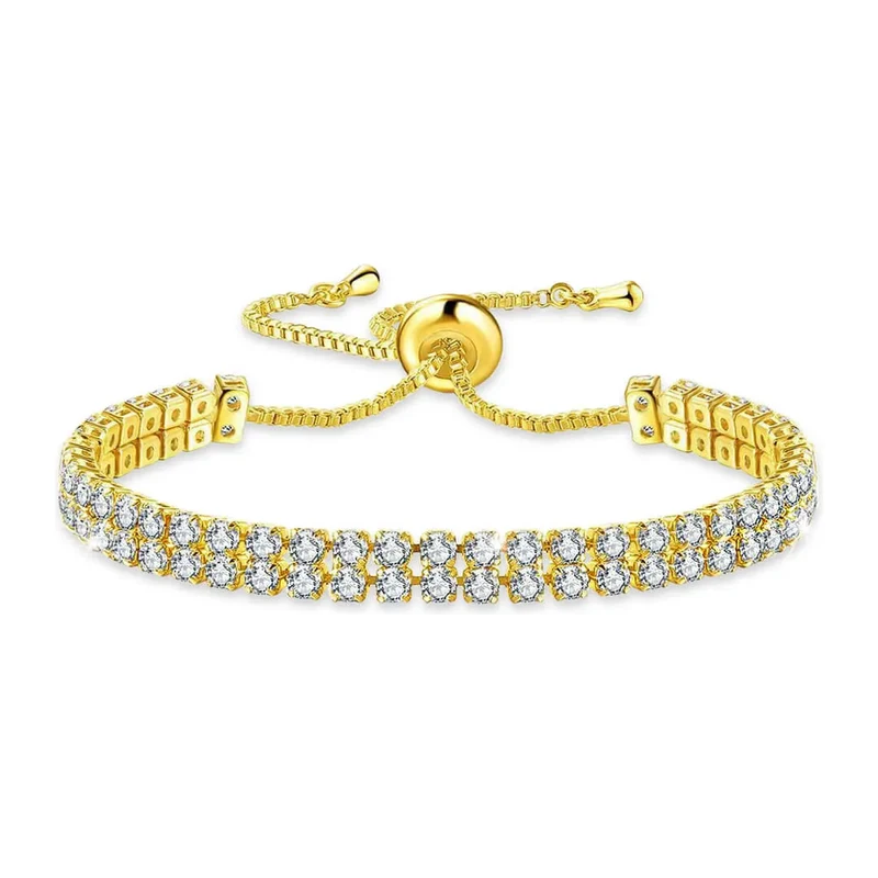 Elanis Jewel Náramek Melanie Gold s krystaly Swarovski
