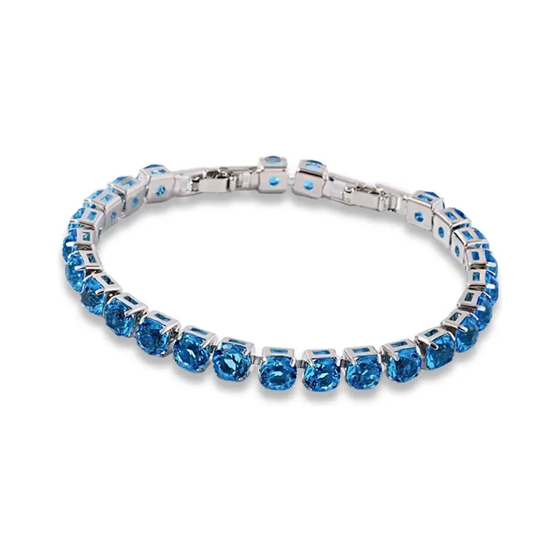 Elanis Jewel Náramek Clarissa Lake Blue s krystaly Swarovski