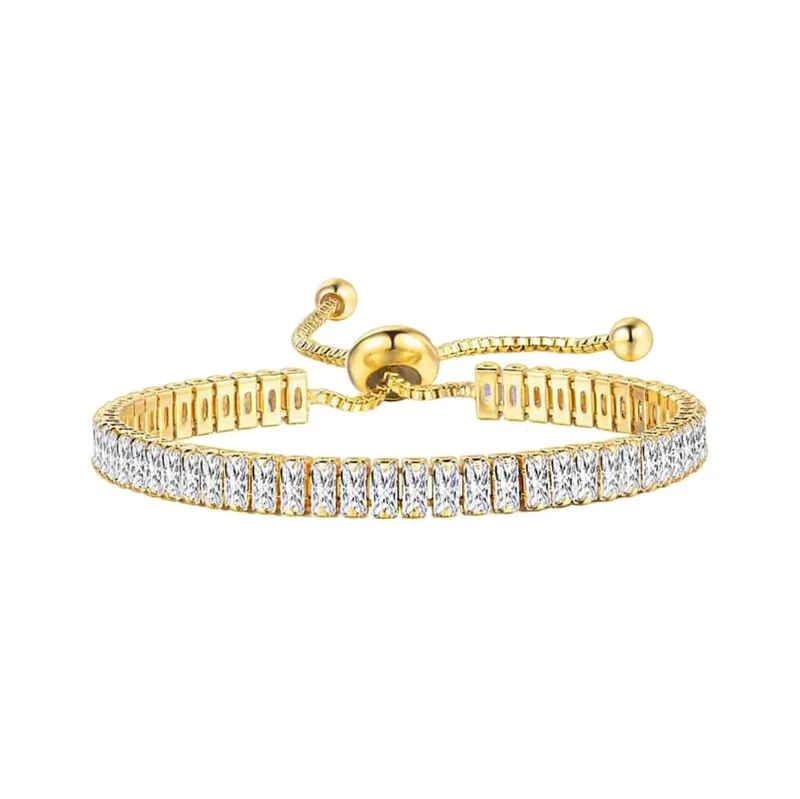 Elanis Jewel Pozlacený náramek Alexis Gold s krystaly Swarovski