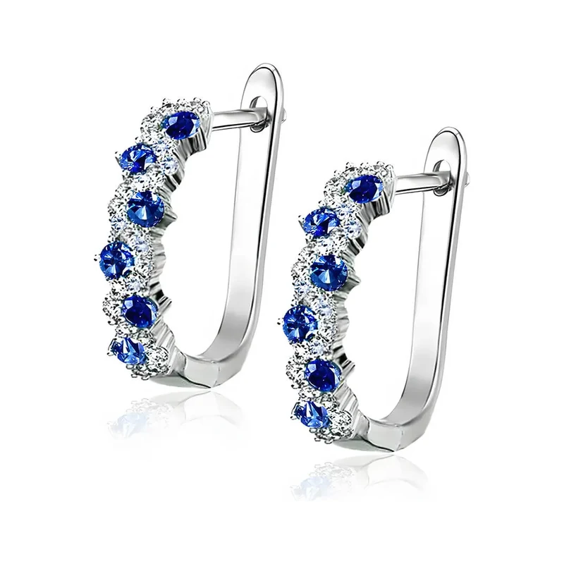 Elanis Jewel Náušnice Brillance Allegra Royal Blue se zirkony