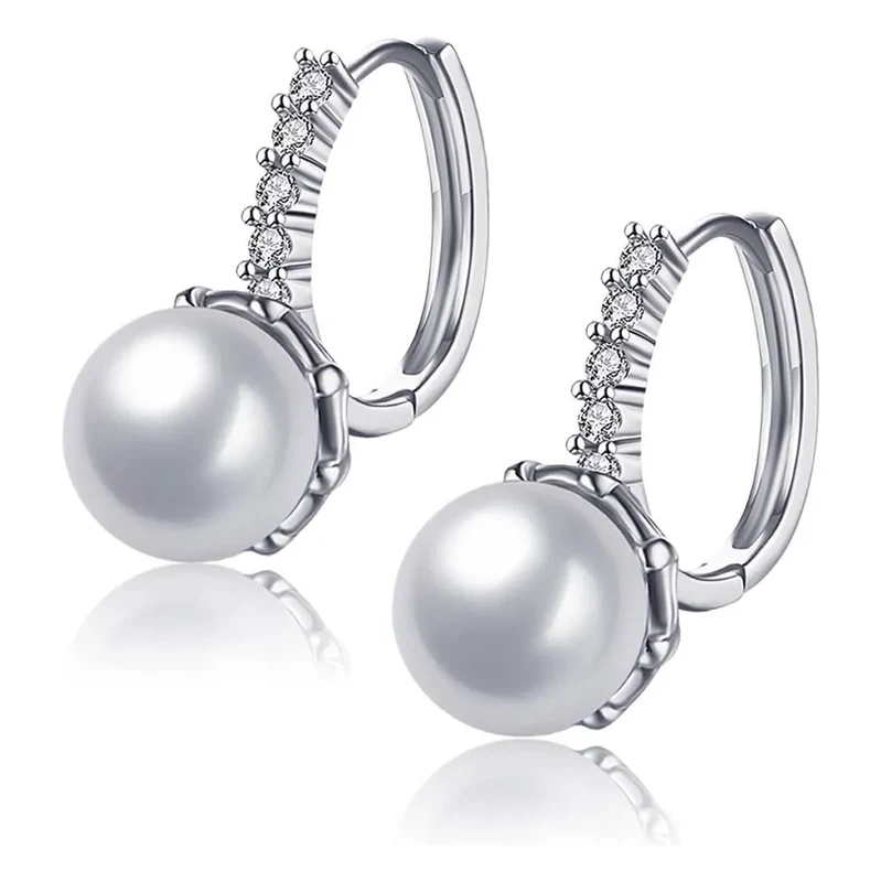 Elanis Jewel Perlové náušnice Melody White Pearl