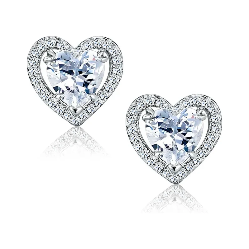 Elanis Jewel Náušnice La Diamantina Diamond Heart se zirkony