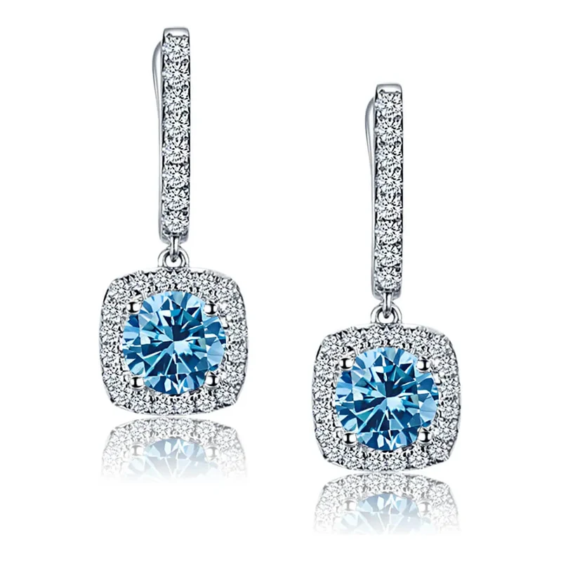 Elanis Jewel Náušnice La Diamantina Diana Aquamarine s krystaly