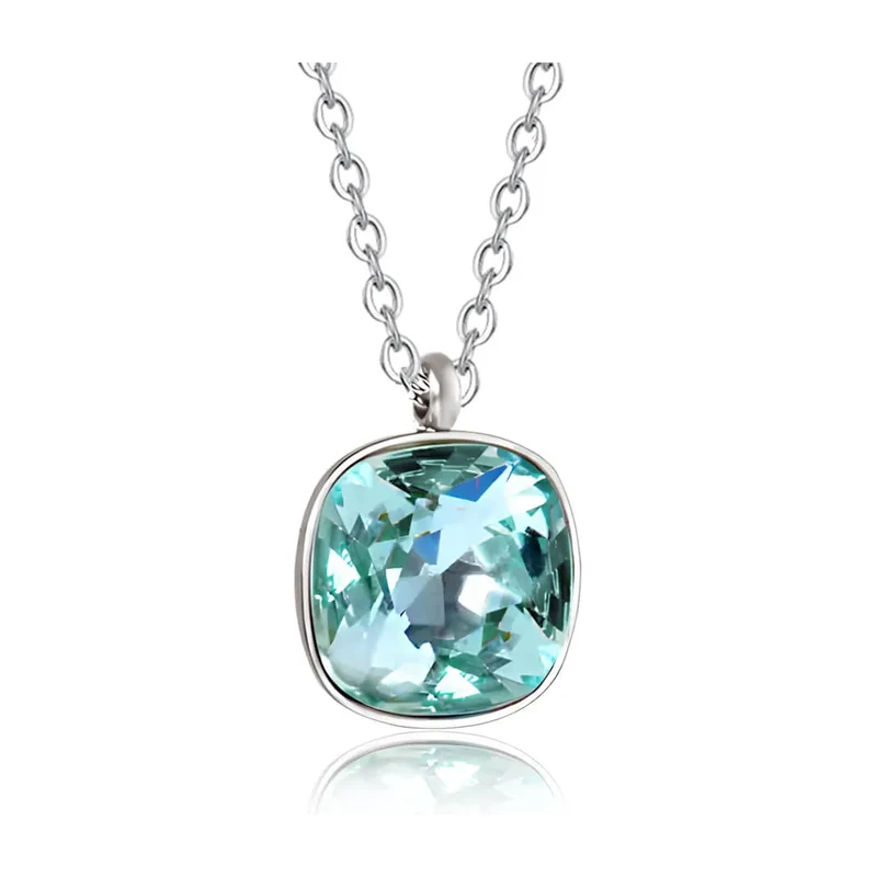 Elanis Jewel Náhrdelník Princess Aquamarine s krystalem