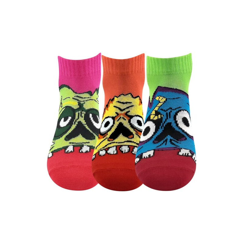 3PACK dětské ponožky Boma kotníkové vícebarevné (Zombik mix B -