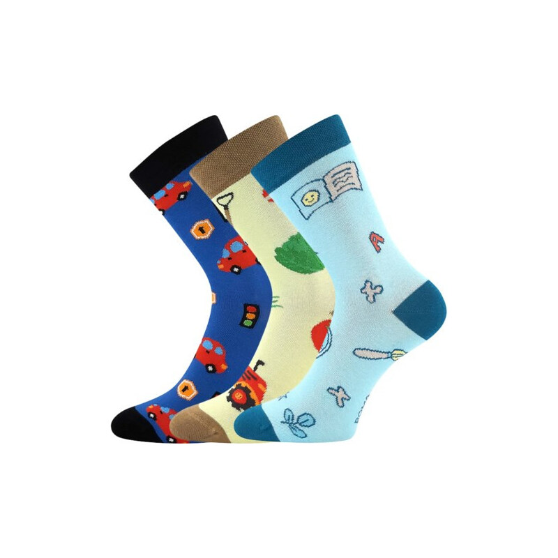 3PACK dětské ponožky Boma vícebarevné (Kaito mix A - kluk) 20/24