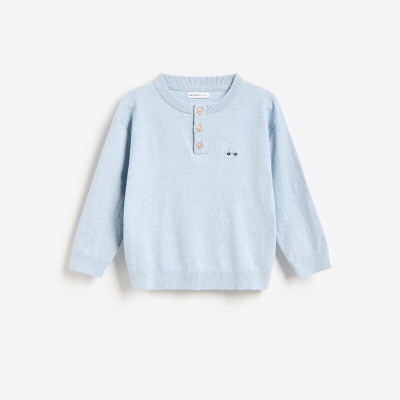 Reserved - BOYS` SWEATER - bleděmodrá