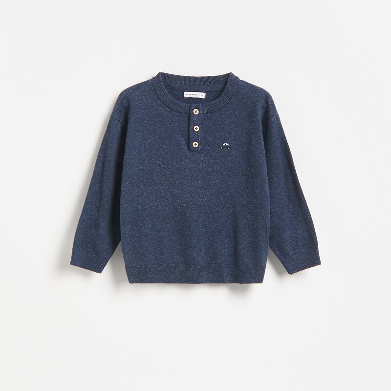 Reserved - BOYS` SWEATER - tmavomodrá