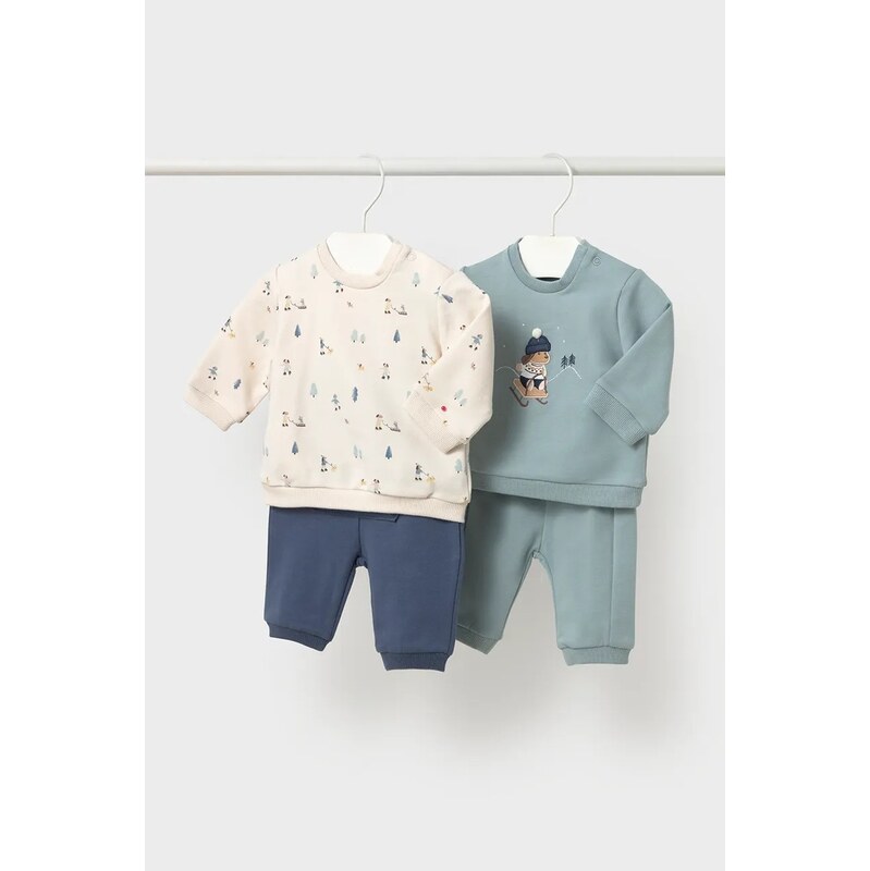 Mayoral Newborn teplákový set kojenecký bavlněný s elastanem