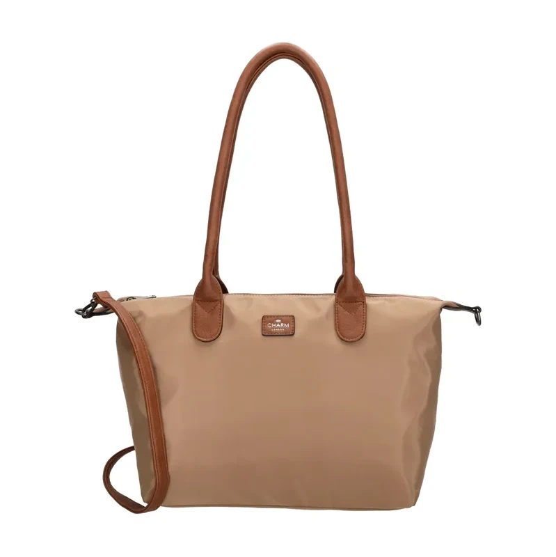 Charm London Hnědá objemná shopper kabelka „Femine”