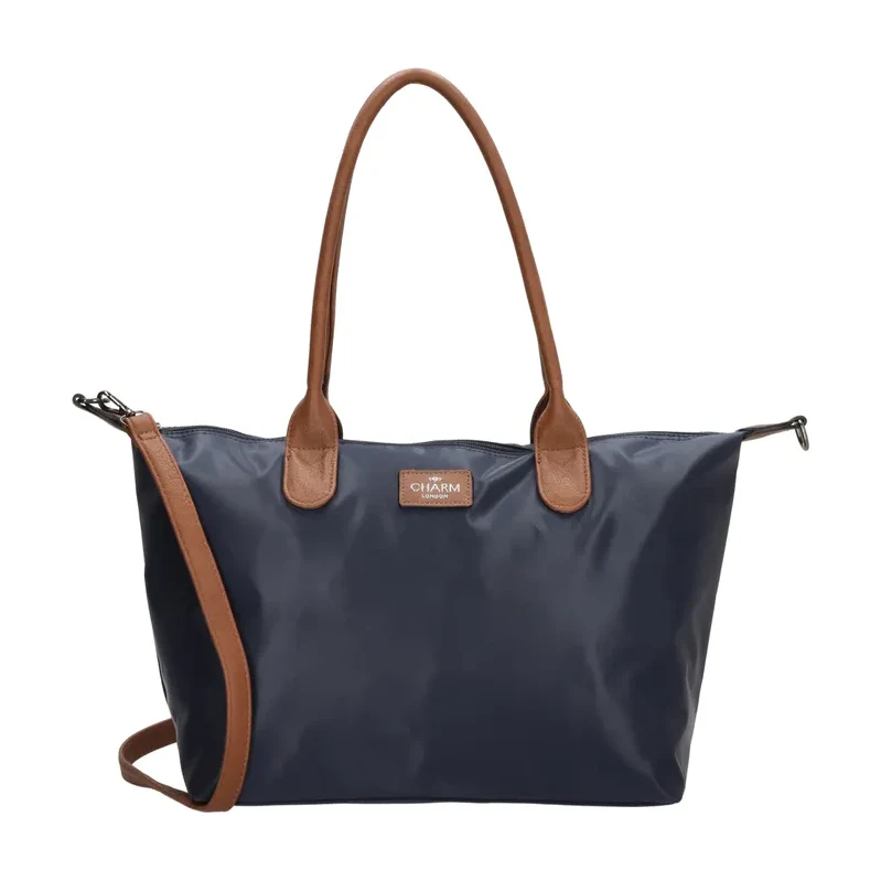 Charm London Tmavě modrá objemná shopper kabelka „Femine”