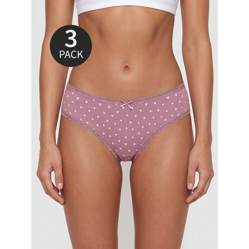 Sinsay - Bavlněné kalhotky s krajkou 5 pack - vícebarevná