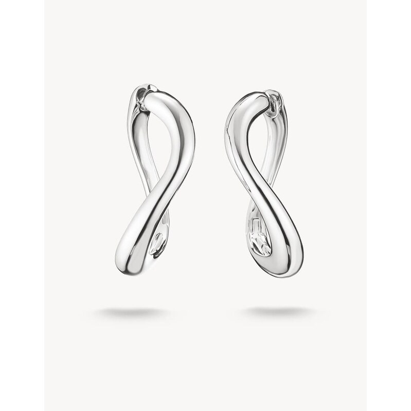 Thomas Sabo Hoop earrings wave-shaped in silver