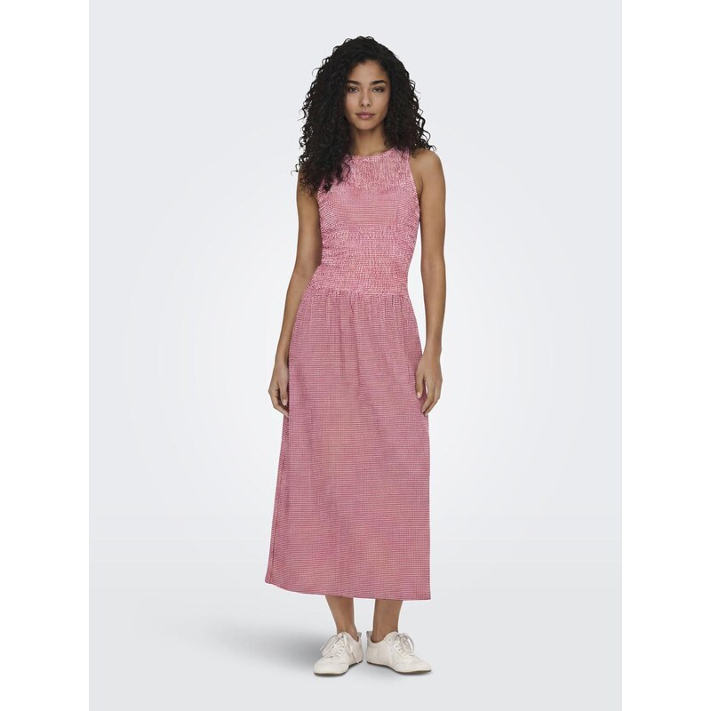 Dámské šaty červené / bílé Only OnlCelle Life S/L Smock