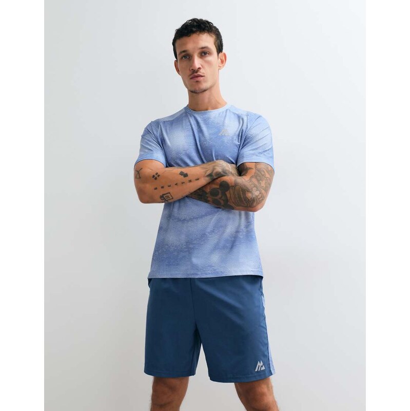 Montirex Haze shorts in blue and navy effect