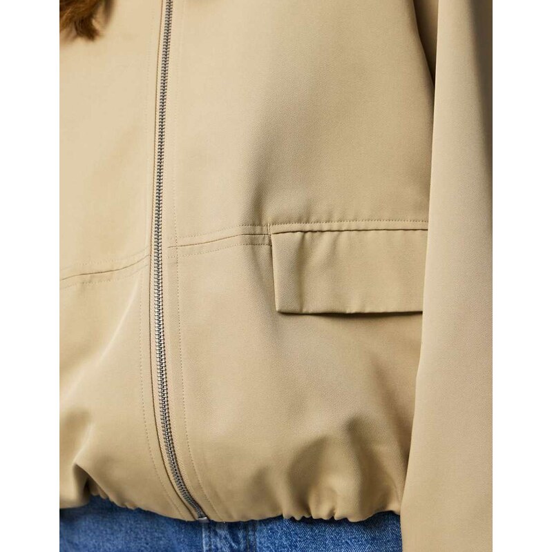 Pieces Bomber jacket in travertine-Brown