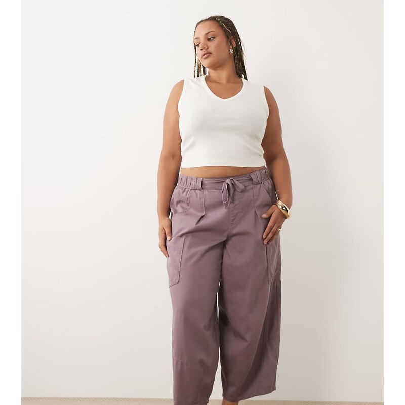 ASOS Curve ASOS DESIGN Curve volume laundered utility trousers