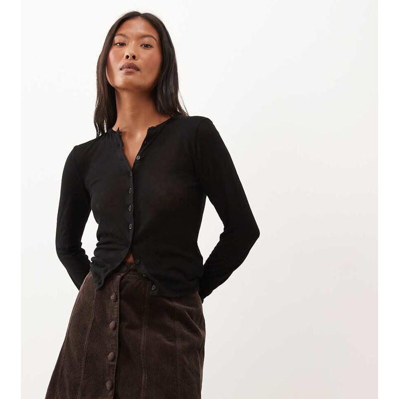 Nobodys Child Petite Chelsea cord pleat detail button through