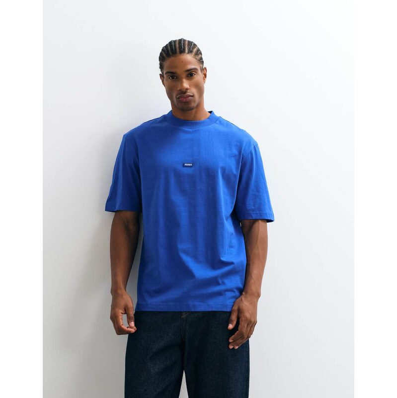 HUGO Blue Nieros regular fit t-shirt in blue