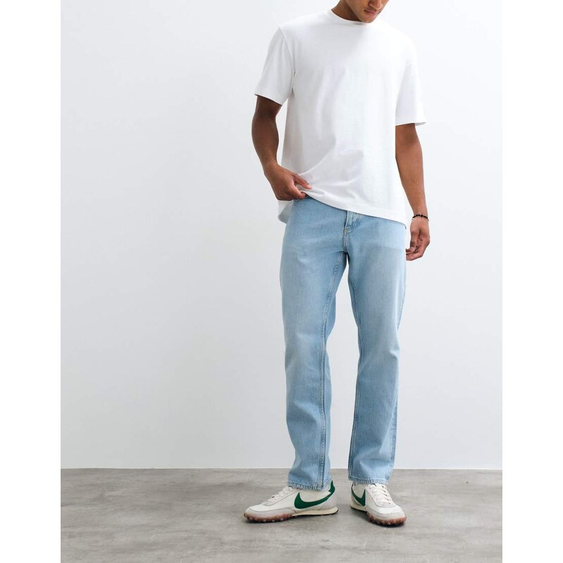 HUGO Blue Jonah regular fit jeans in light blue wash